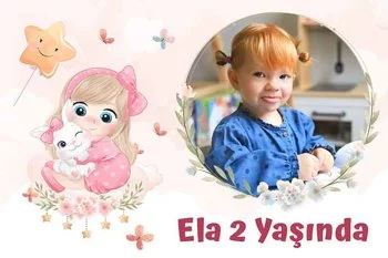 Sevimli Kız ile Tavşan Temalı Doğum Günü Konsepti