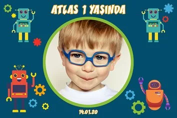 Sevimli Robotlar Temalı Doğum Günü Konsept