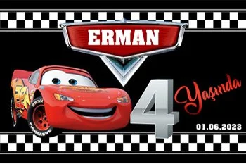 Şimşek Mcqueen Dört Yaş Temalı Parti Konsept