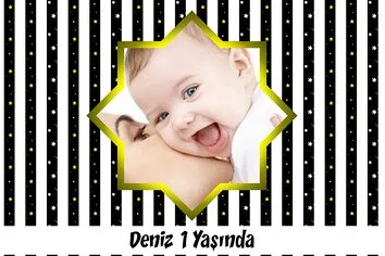 Siyah Beyaz Yıldız Temalı Doğum Günü Konsepti