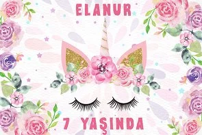 Soft Pink Unicorn Temalı Doğum Günü Konsepti