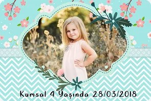 Su Yeşili Ve Çiçek Temalı Doğum Günü Konsepti