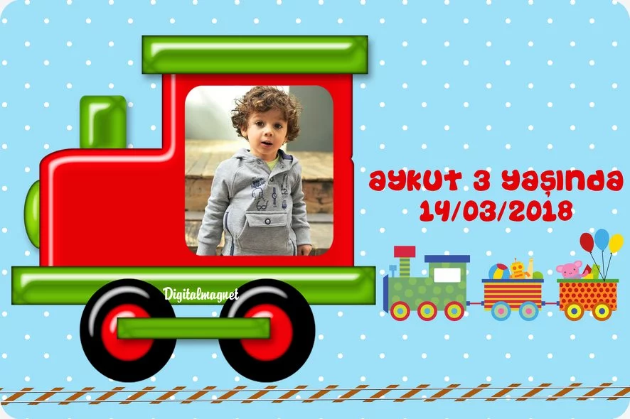Tren Çerçeve Temalı Doğum Günü Parti Konsept