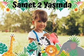 Tropikal Orman ile Hayvanlar Temalı Parti Konsept