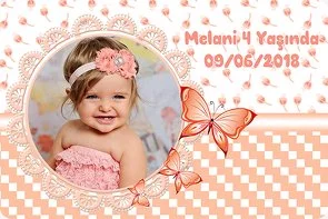 Turuncu Kelebek Temalı Doğum Günü Konsepti