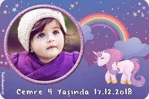 Unicorn Mor Temalı Doğum Günü Konsepti