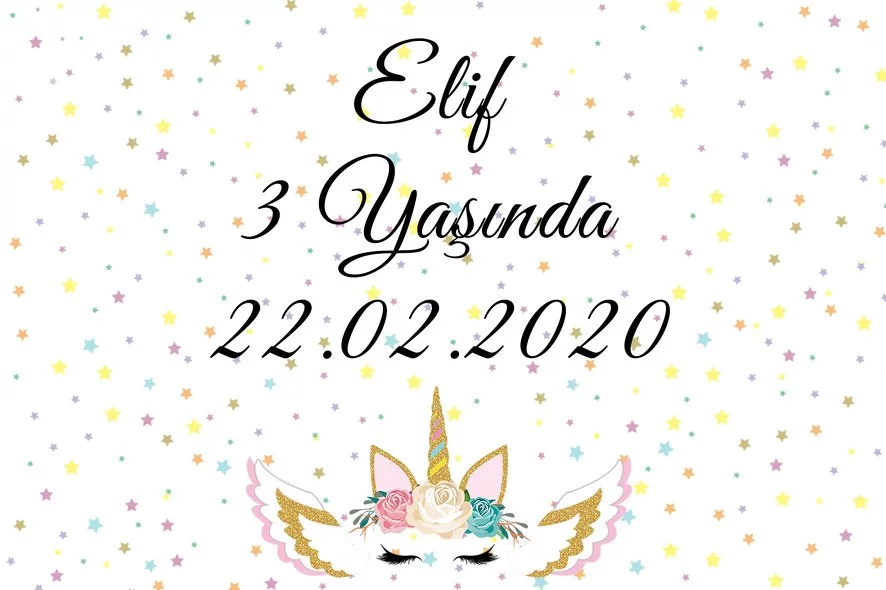 Unicorn Star Temalı Doğum Günü Konsept