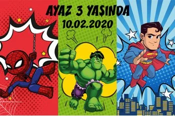 Yenilmezler Temalı Doğum Günü Parti Konsept