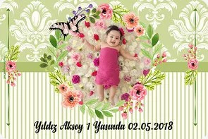 Yeşil Çiçek Temalı Doğum Günü Konsepti