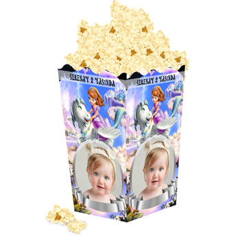 Sofia Temalı Resimli Popcorn Kutusu