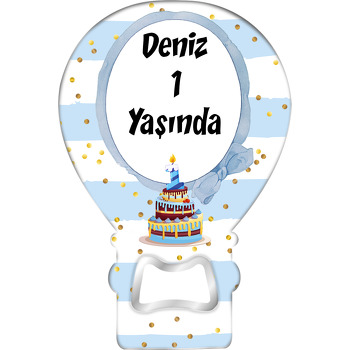 1 Yaş Pasta Temalı Balon Magnet Açacak