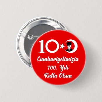 100. Yıl Cumhuriyet Temalı İğneli Buton Rozet