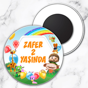 Baby Tv Ekip Temalı Daire Plastik Magnet