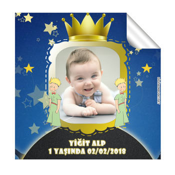 Küçük Prens 2 Temalı Kare Etiket