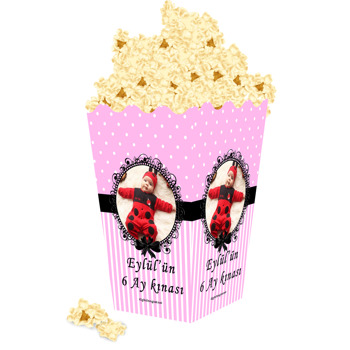 6 Ay Kınası  Temalı Temalı Popcorn Kutusu