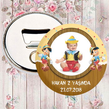 Pinokyo Temalı Fotoğraflı Magnet Açacak