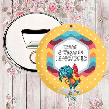 Sevimli Horoz Temalı Magnet Açacak