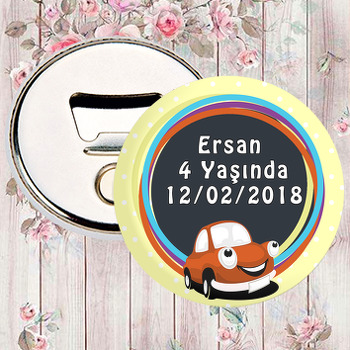 Sevimli Araba Temalı Magnet Açacak