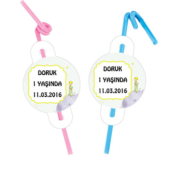 Küçük Prens Klasik Temalı Pipet ve Kartı