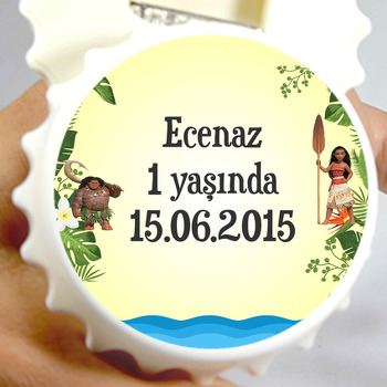 Moana Temalı Kapak Şekilli Magnet Açacak