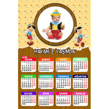 Pinokyo Temalı Takvim Magnet