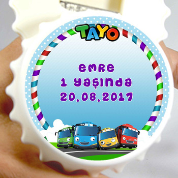 Tayo  Temalı Kapak Şekilli Magnet Açacak