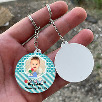 Oyuncak Temalı Hoşgeldin Bebek Daire Plastik Anahtarlık