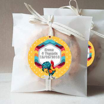 Sevimli Horoz Temalı Sticker