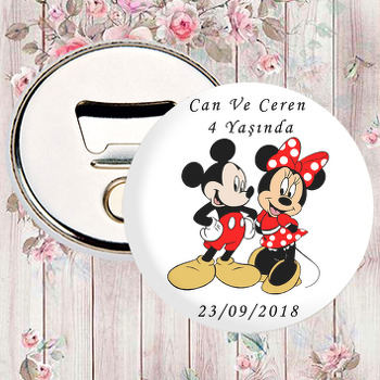 Baby Mickey ile Minnie Temalı Magnet Açacak