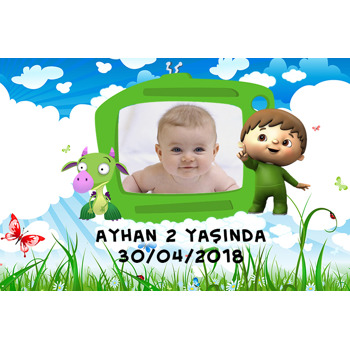 Baby Tv Temalı Doğum Günü Magnet