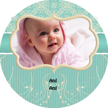 Bebek Mevlüdü Temalı Bebek Akrilik Daire Magnet