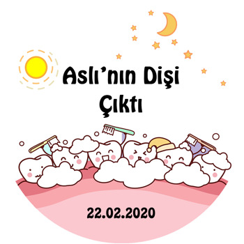 Mutlu Dişler Temalı Akrilik Daire Magnet
