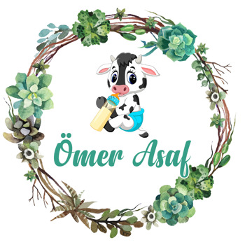 Kozalak Çerçeveli Hoşgeldin Bebek Temalı Akrilik Daire Magnet
