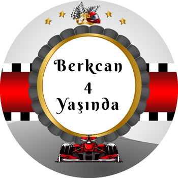 Formula 1 Temalı Akrilik Daire Magnet