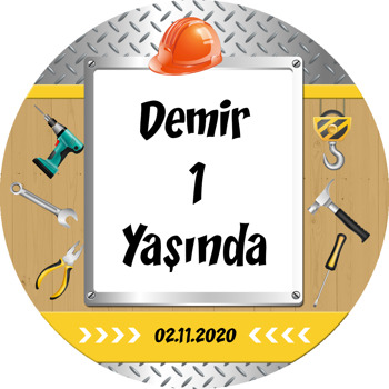 Tamirci Temalı Akrilik Daire Magnet