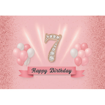 7 Yaş Simli Yaş Günü Poster