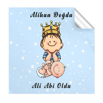 Abi Oldu Temalı Kare Parti Etiket
