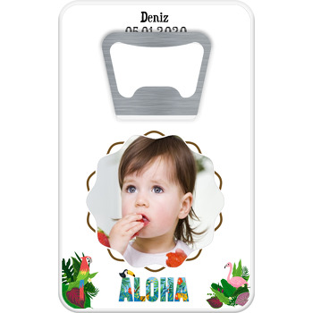 Aloha Temalı Dikdörtgen Magnet Açacak