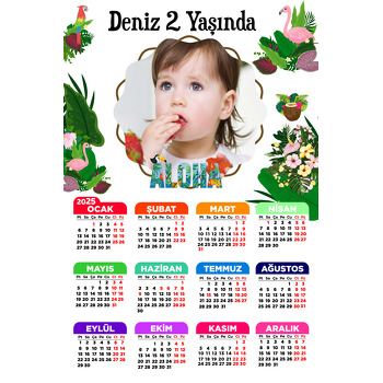 Aloha Temalı Takvim Magnet