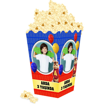 Alvin ile Balonlar Temalı Popcorn Kutusu