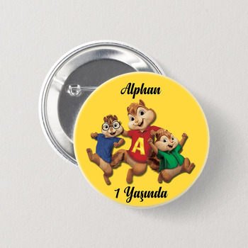 Alvin ve Sincaplar Temalı İğneli Buton Rozet