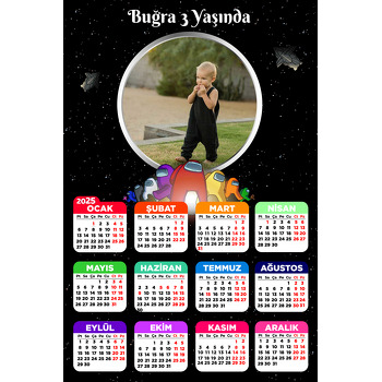 Among Us Temalı Takvim Magnet