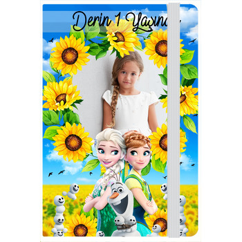 Anna Ve Elsa Temalı Doğum Günü Kişiye Anı Özel Defter