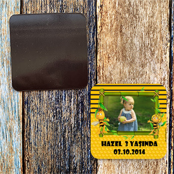 Arı Maya Temalı Doğum Günü Magnet