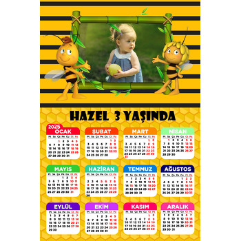 Arı Maya Temalı Takvim Magnet