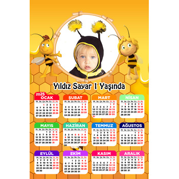 Arı Maya Temalı Takvim Magnet