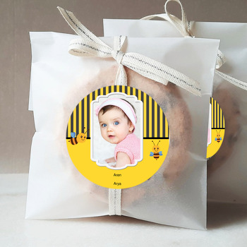 Arı Temalı Doğum Günü Resimli Sticker