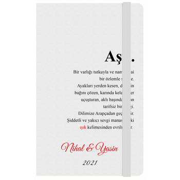 Aşk Kelime Anlamı Temalı Doğum Günü Anı Defteri