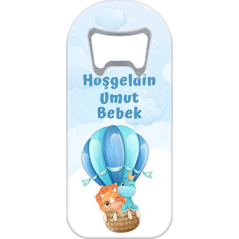 Aslan ile Dinazor Uçan Mavi Balon Temalı Uzun Magnet Açacak