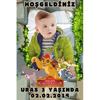 Aslan Koruyucular 2 Temalı Doğum Günü Afiş
